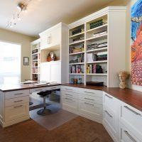After Remodel Interior Home Office Shared Home Office Condominium Home Office Renovation Design Group