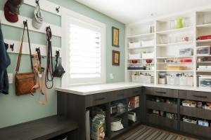 Double functioning mudroom and pantry