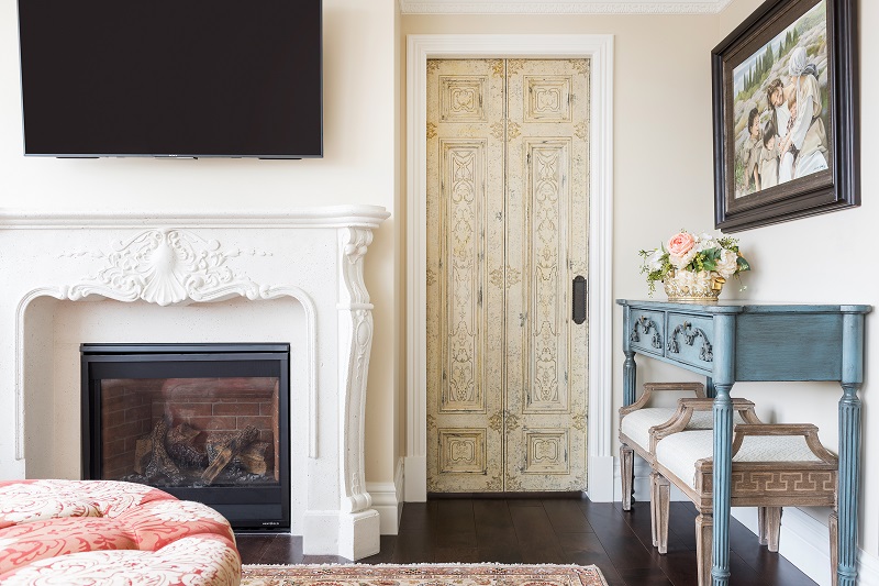 After, Living Room, Family Room, Old Doors, restored doors, Condos | Renovation Design Group