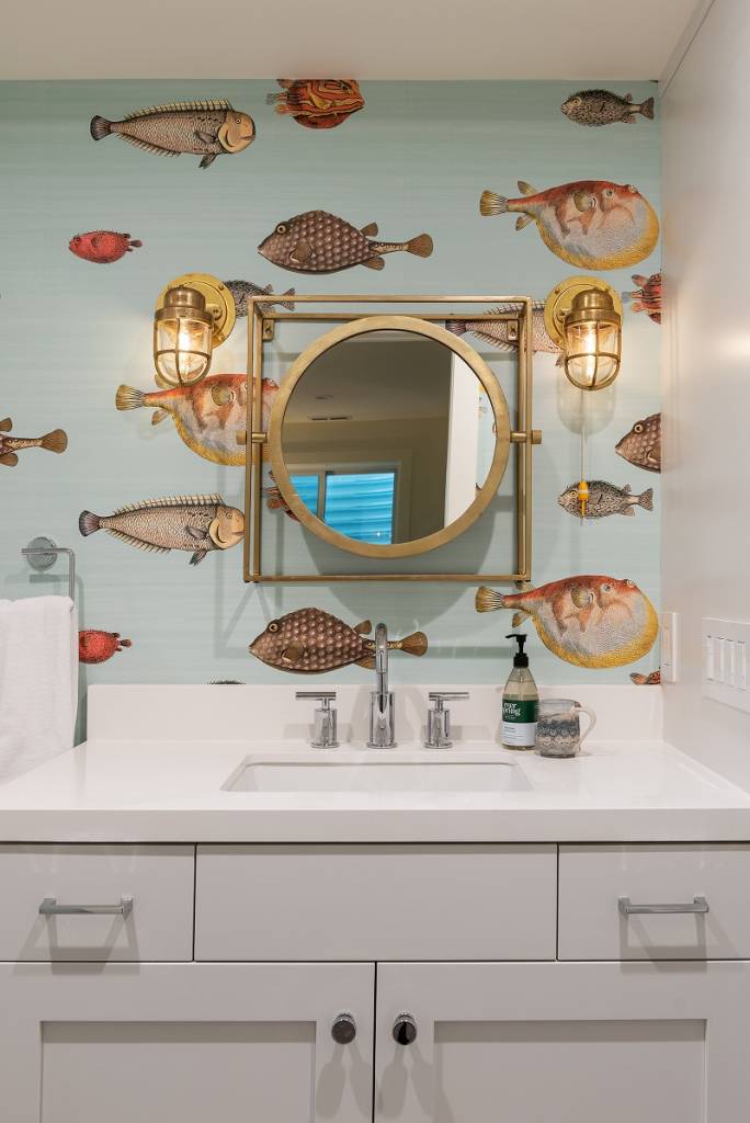 Fun wallpaper in your bathroom | Renovation Design Group