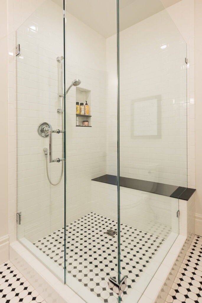 Modern Bathroom Remodels White Tile | Renovation Design Group