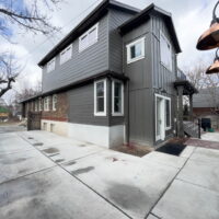 Exterior of house with addition