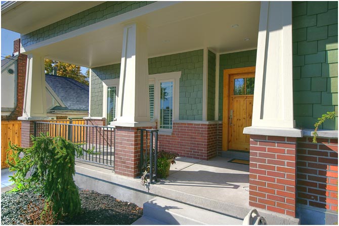 Front Porch Bungalow Contemporary Exterior Bungalow Addition | Renovation Design Group