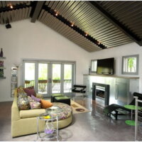 Thumbnail of http://contemporary%20vaulted%20ceiling,%20fireplace,%20living%20space%20kitchen%20island,%20bar%20stool,%20contemporary%20kitchen,%20lighting%20skylights%20and%20window%20natural%20light,%20glass%20table,%20rug%20Murphy%20Bed%20contemporary%20bed,%20casework,%20galvanized%20ceiling%20|%20Renovation%20Design%20Group
