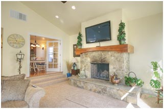 1800 East Cape Interior Fireplace Family Room Renovation | Renovation Design Group