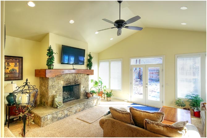 1800 East Cape Interior Family Room Fireplace | Renovation Design Group