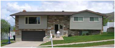 Split Level 1970's Home before ExteriorCurb Appeal | Renovation Design Group