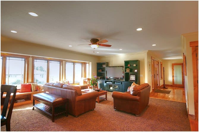 family room with entertainment center | Renovation Design Group
