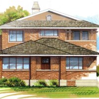 Bungalow Second Story Addition Rendering | Renovation Design group