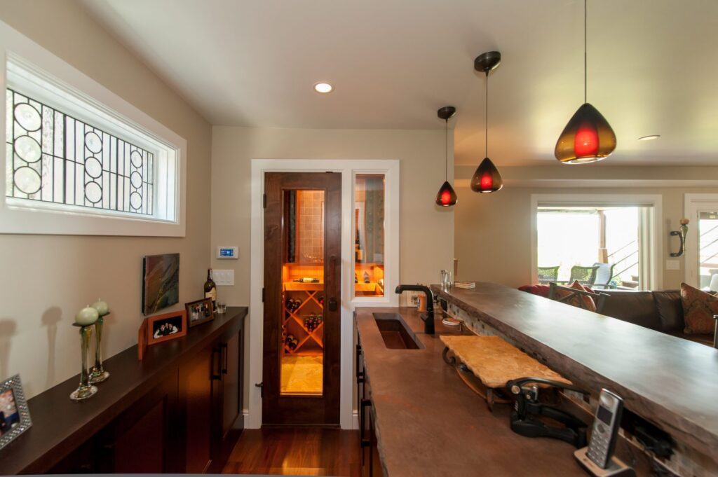 Cottonwood Club Split Level Interior Basement Family Room Renovation by Renovation Design Group