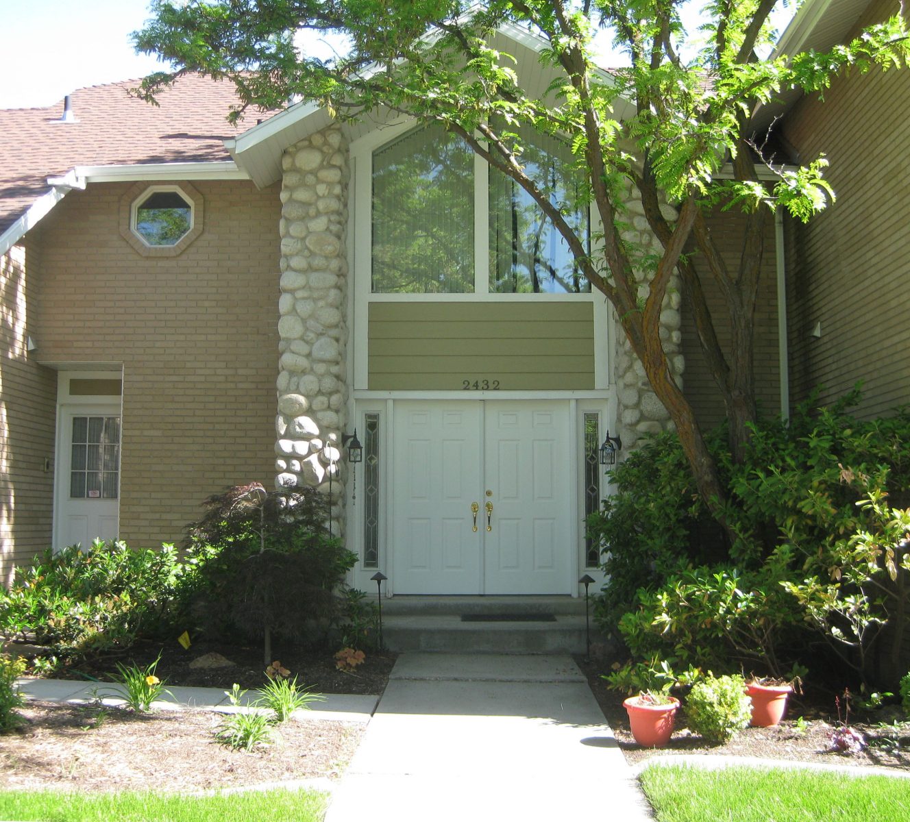 Briarcreek Contemporary,Front Exterior Before Remodel by Renovation Design