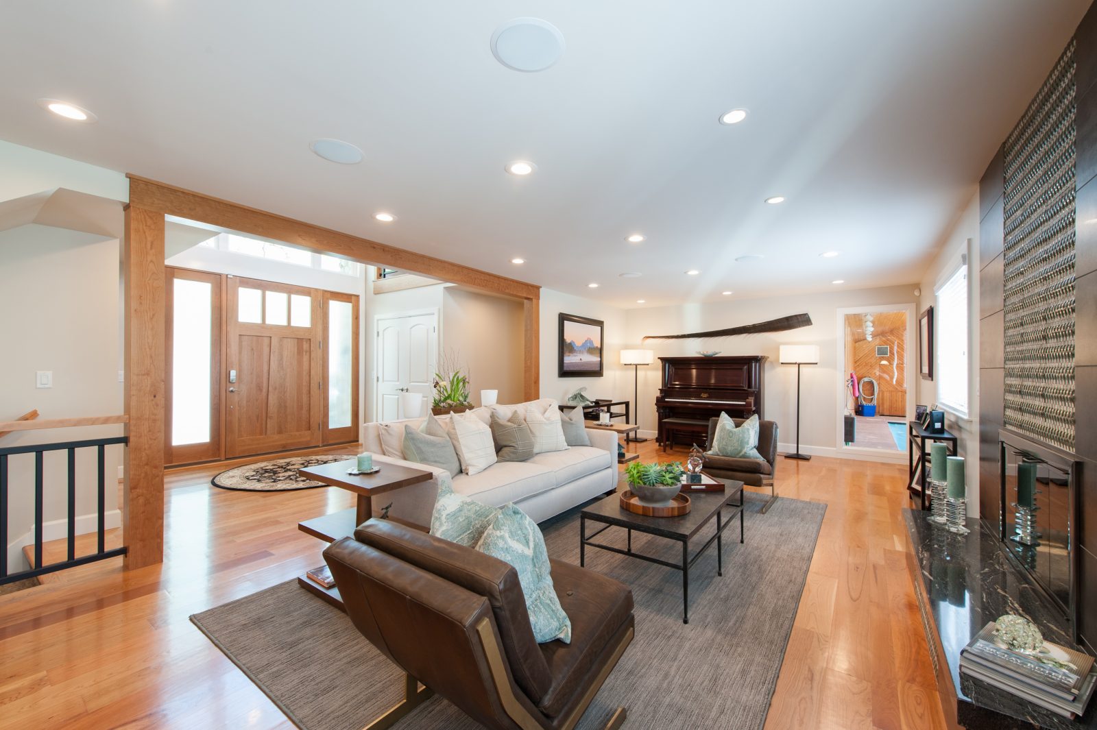 Briarcreek Contemporary, Interior Main Great Room Remodel by Renovation Design