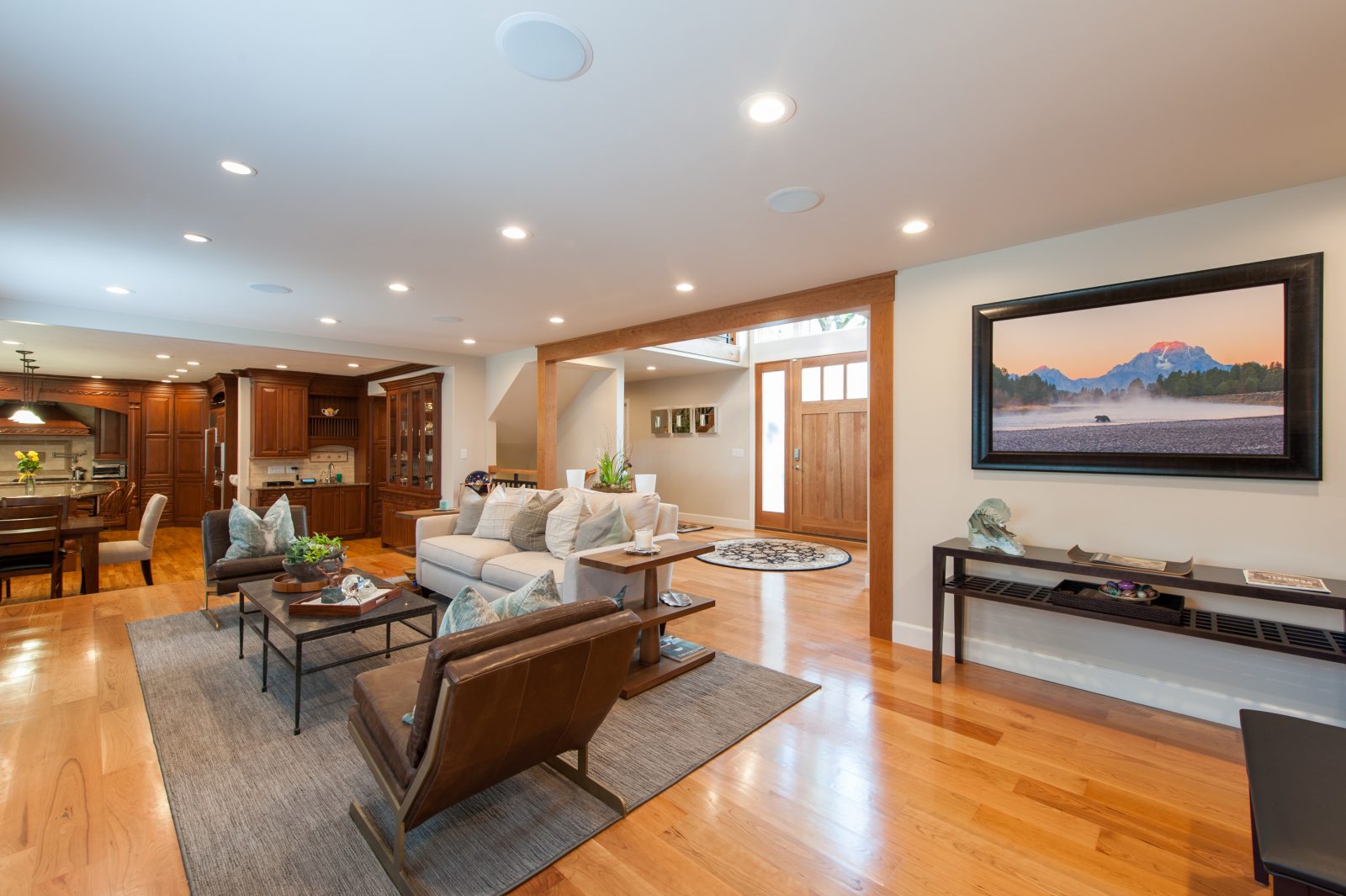 Briarcreek Contemporary, Interior Main Great Room Remodel by Renovation Design