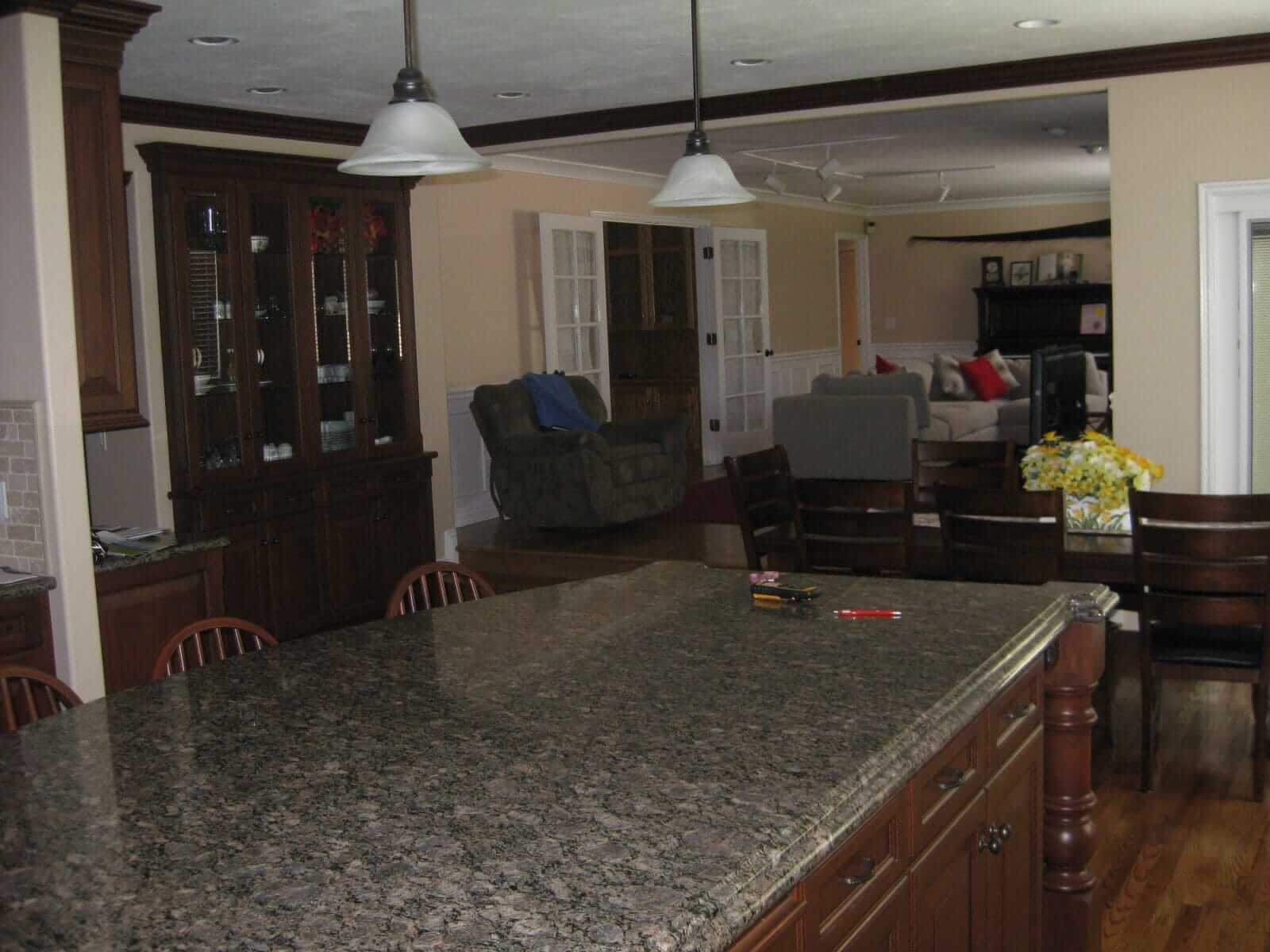 Before Picture Briarcreek Contemporary, Interior Main Great Room Remodel by Renovation Design