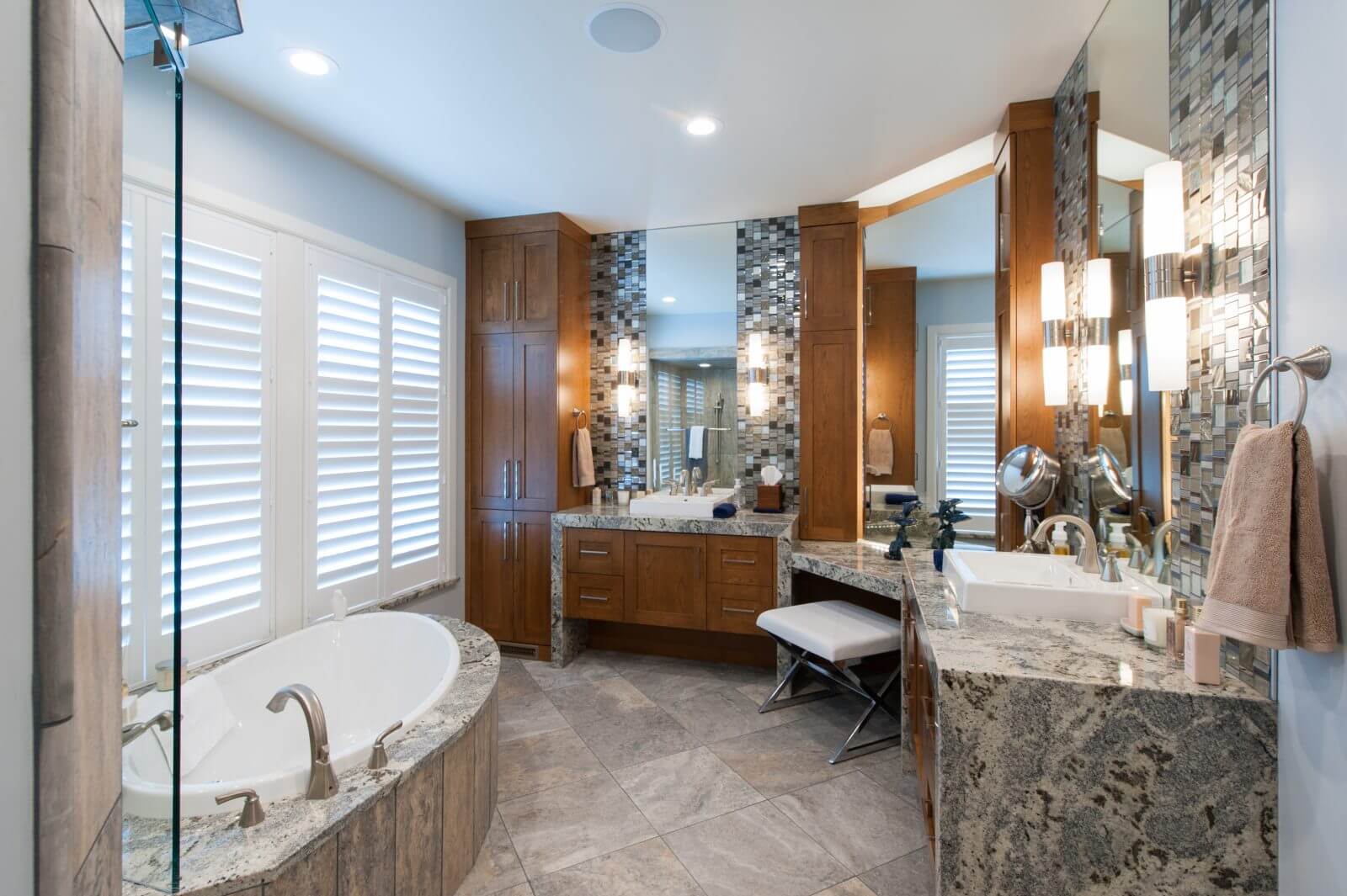 Briarcreek Contemporary, Interior Main Master Bath Remodel by Renovation Design