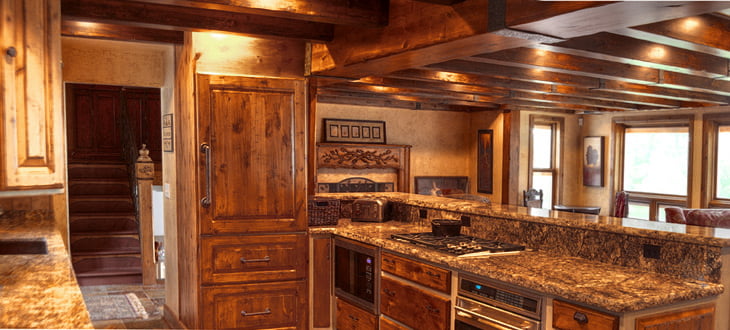 Open Floor plan great room Tuscan style and designed kitchen remodel | Renovation Design Group