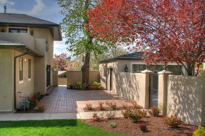 Landscape in Back Exterior Back terrace Exterior Italiante Designed Rear Porch Italiante Designed Home Exterior | Renovation Design Group