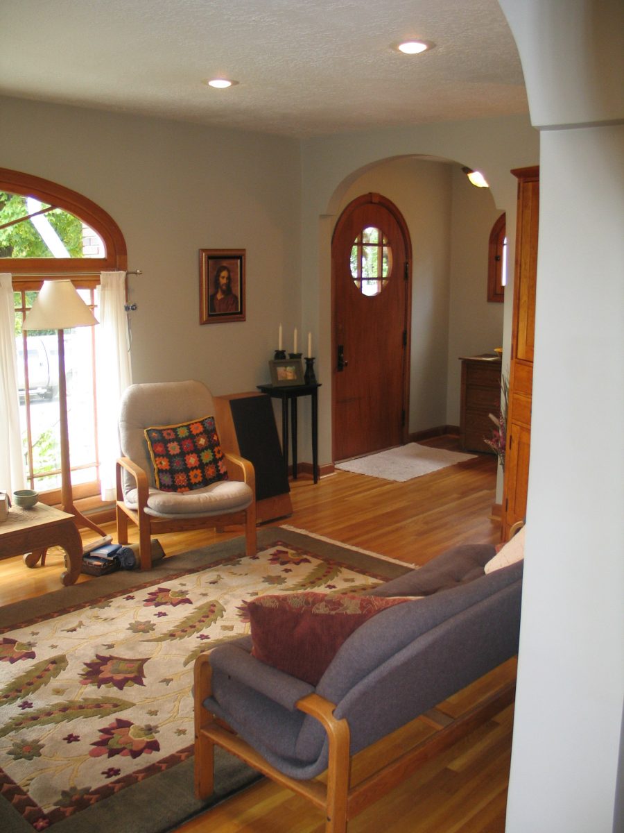 Contemporary Living Room Before | Renovation Design Group