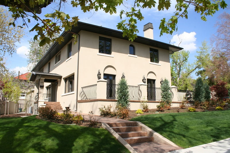 Back terrace Exterior Italiante Designed Rear Porch Italiante Designed Home Exterior | Renovation Design Group