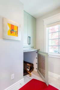 Mudroom with Built in Dog kennel | Renovation Design Group