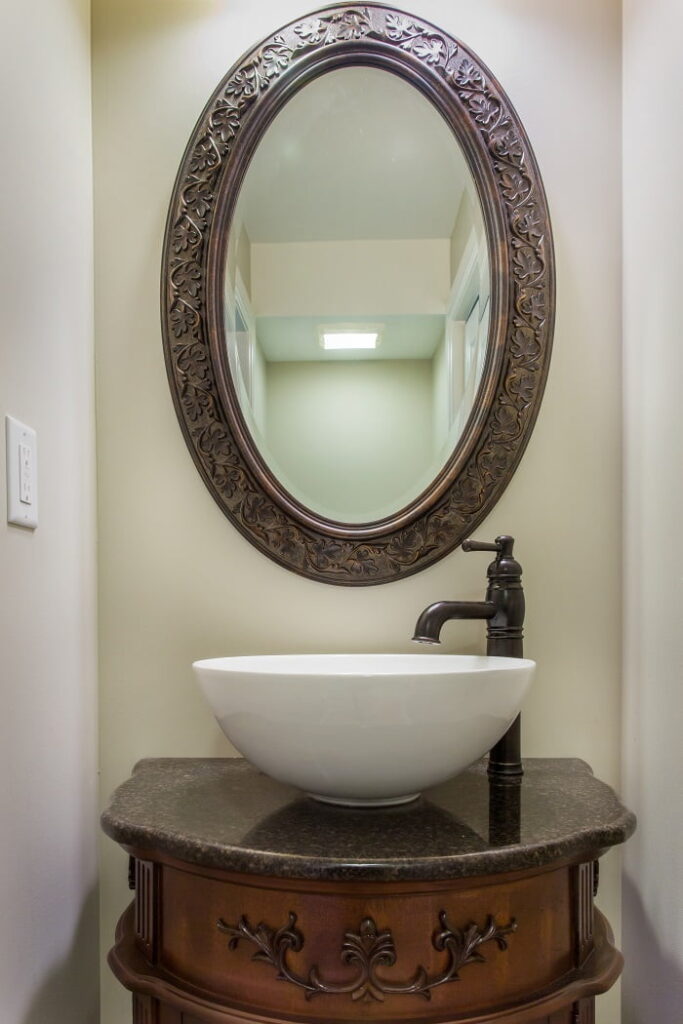 After_Interior Renovations_Powder Room_Small Bathroom Ideas | Renovation Design Group