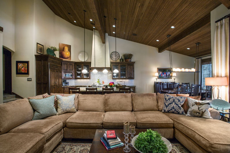 Mountain Home Great Room Refined Rustic Design and Style | Renovation Design Group