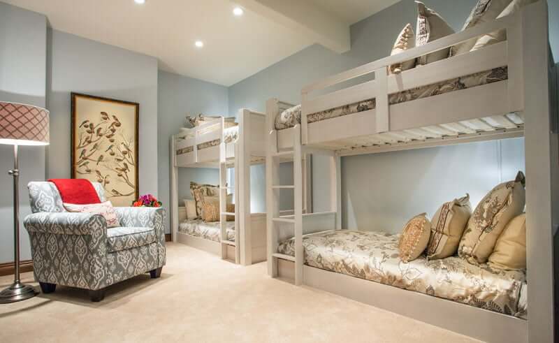 After Mountain Retreat Condo Bedroom Remodel Custom Loft beds | Renovation Design Group