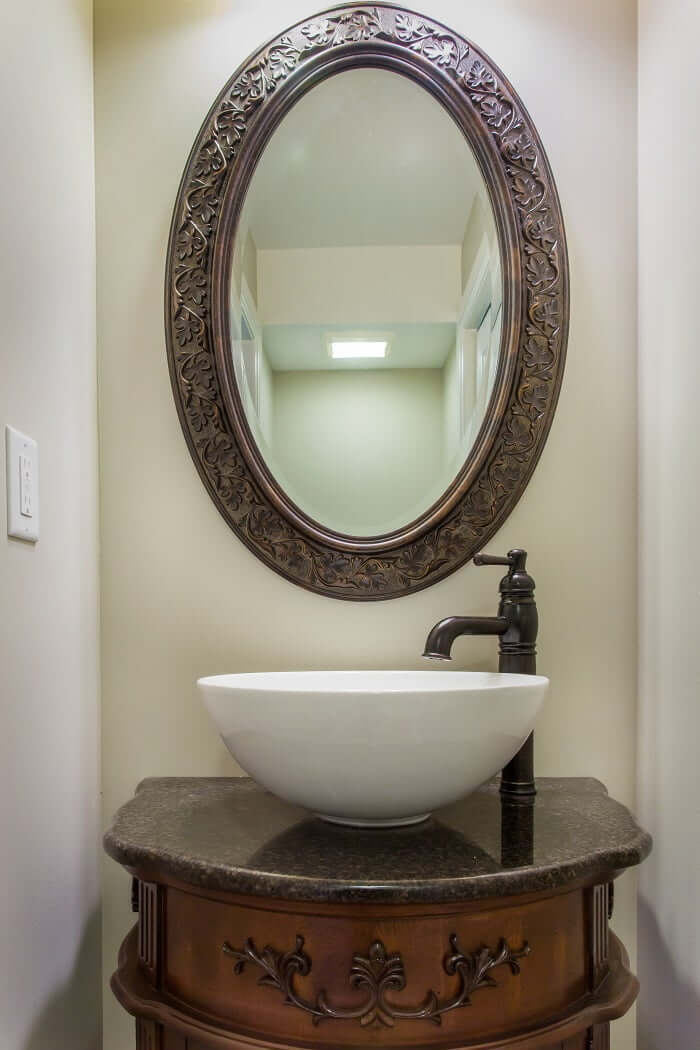 After_Interior Renovations_Powder Room_Small Bathroom Ideas | Renovation Design Group
