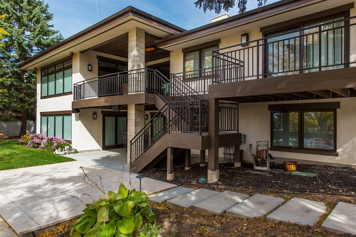 After_Back Exterior_Home Exterior Remodel_1970's Contemporary Resized } Renovation Design Group