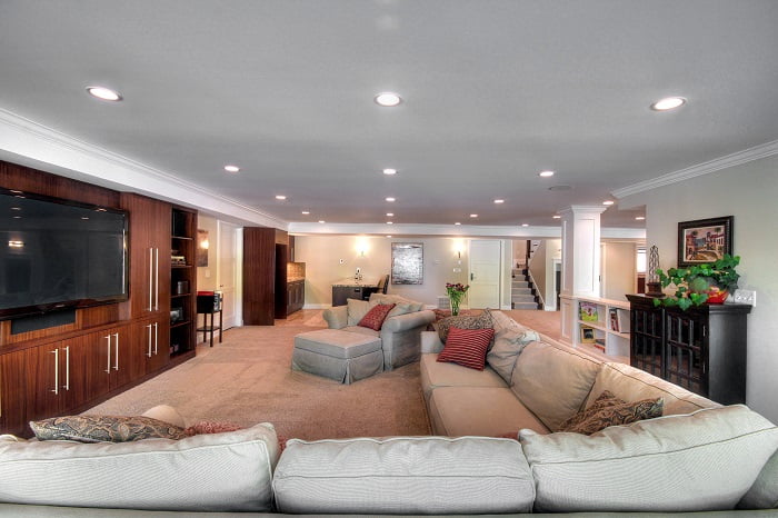 After_Basement Remodel_Family Room_Contemporary Home Renovation Resized | Renovation Design Group