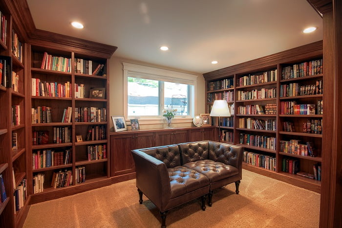 After Whole House Renovation Library Remodel | Renovation Design Group