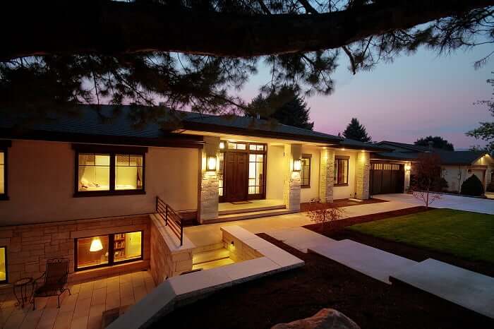 After Whole House Renovation Home Exterior Front Entry Curb Appeal Remodel | Renovation Design Group