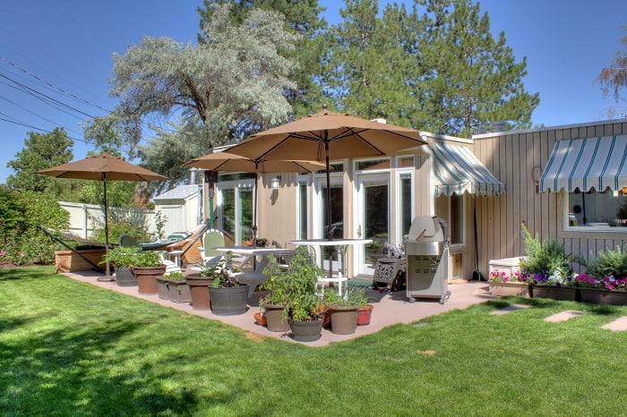 After Exterior Renovation Back Patio Updating 1970's Home Exterior | Renovation Design Group