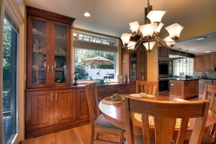 After Interior Dining Room Kitchen Renovation 1970's House Style | Renovation Design Group