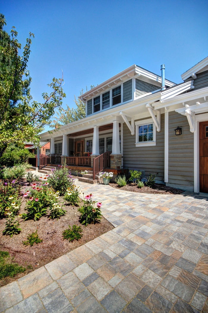 After_Front Exterior Remodel_Garage Addition_1950 Cape Cod RenovationAfter_Interior Remodel_Living Room_Family Room Design resized | Renovation Design Group