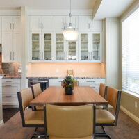 After Remodel Interior Dining Room Built in Storage Cabinetry Condominium Remodeling Ideas Renovation Design Group