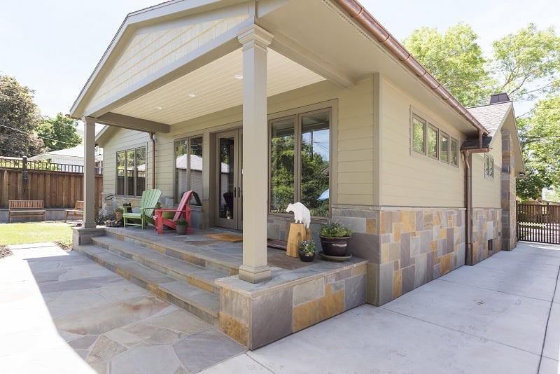 After Exterior Back Porch Remodel Outside Spaces Blaine Avenue Addition | Renovation Design Group