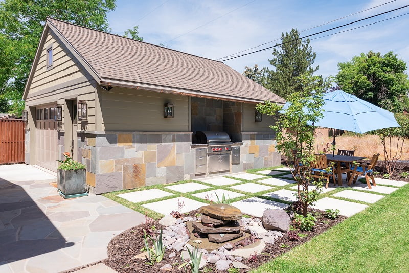After Exterior Back Porch Remodel Outside Spaces Exterior Garage Blaine Avenue Addition | Renovation Design Group