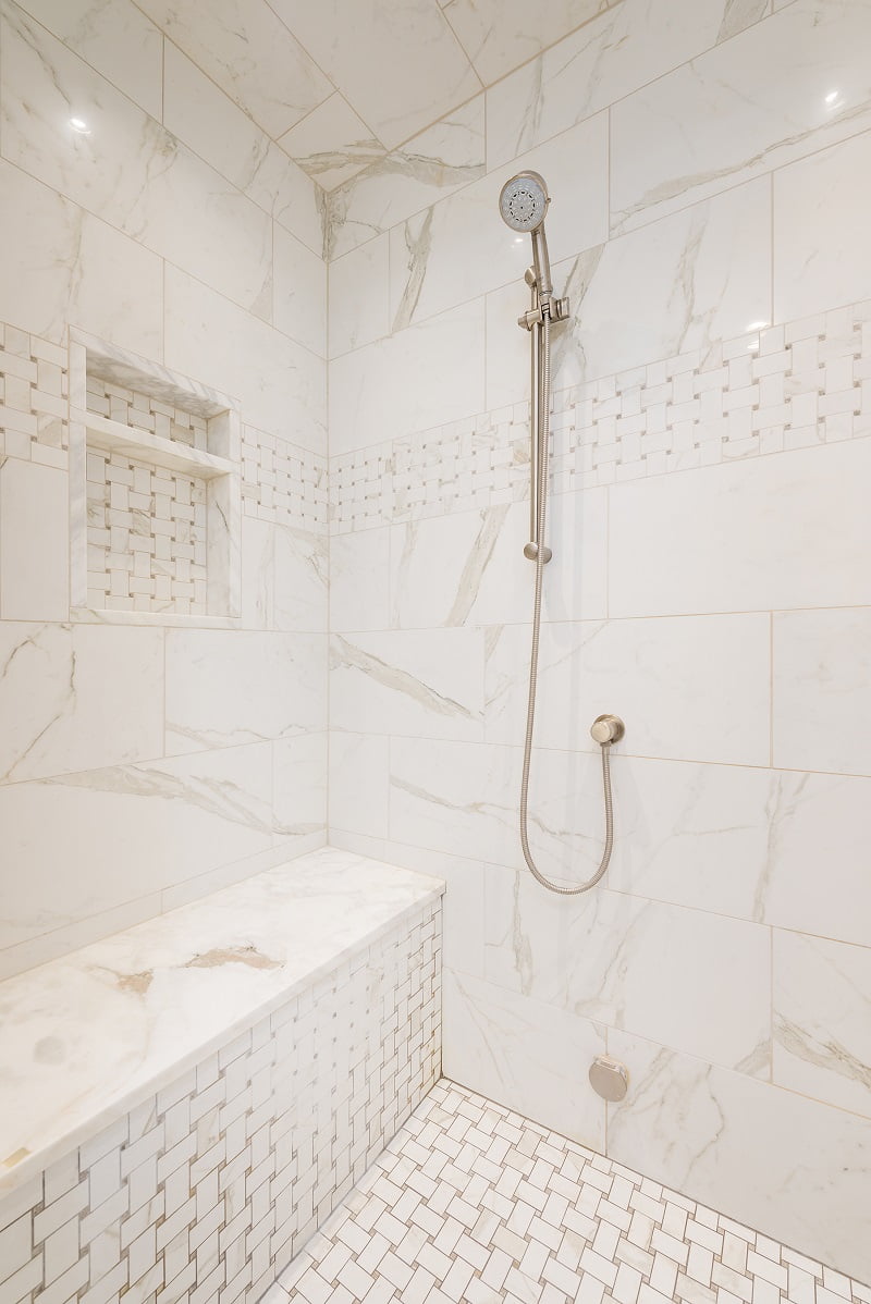 After Interior granite shower bathroom Remodel Basement Remodel Blaine Avenue Addition | Renovation Design Group