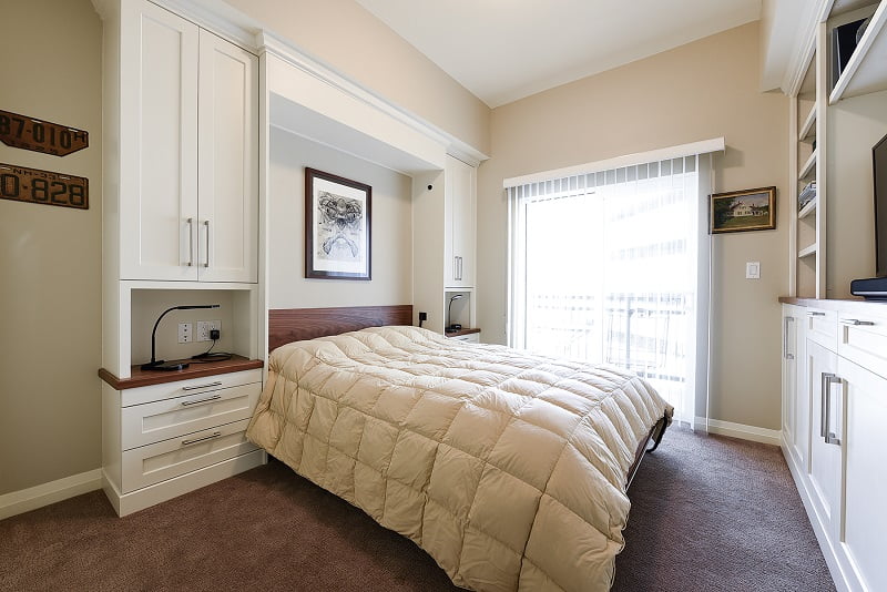 After Interior Guest Room Custom Murphy Beds Storage Option Condo Remodels Renovation Design Group