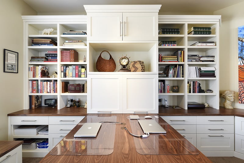 After Interior Home Offices Built In Storage Shelves Condos Renovation Design Group
