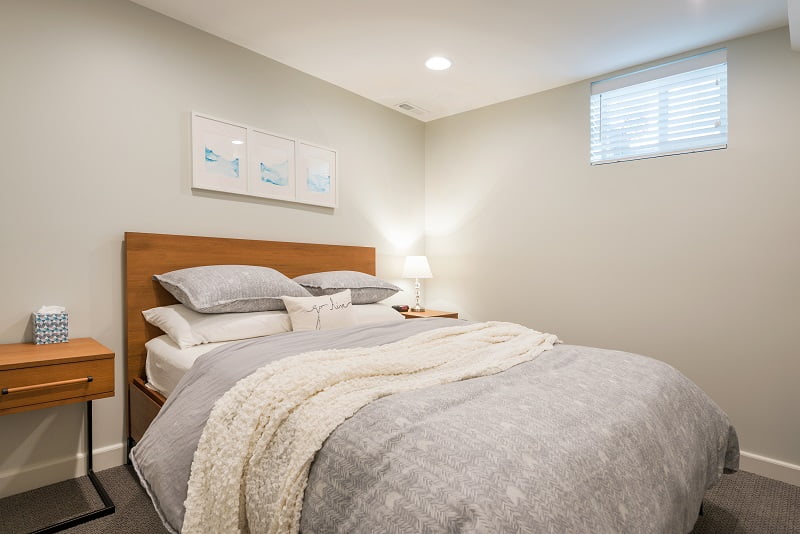 After_Basements_basement Bedroom_New Basement construction | Renovation Design Group