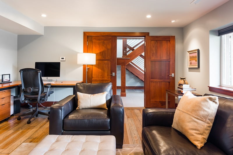 After_Interior_Lower Level Split Level_Family Room Modern | Renovation Design Group