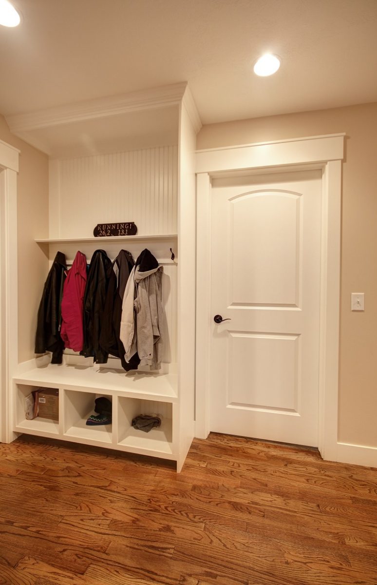 After_Interior_Mudroom_Coat Rack_Cubbies_1980's home remodel and update | Renovation Design Group