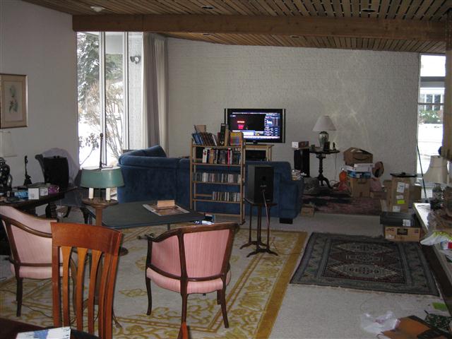 Before Interior Remodel of a mid century modern renovation