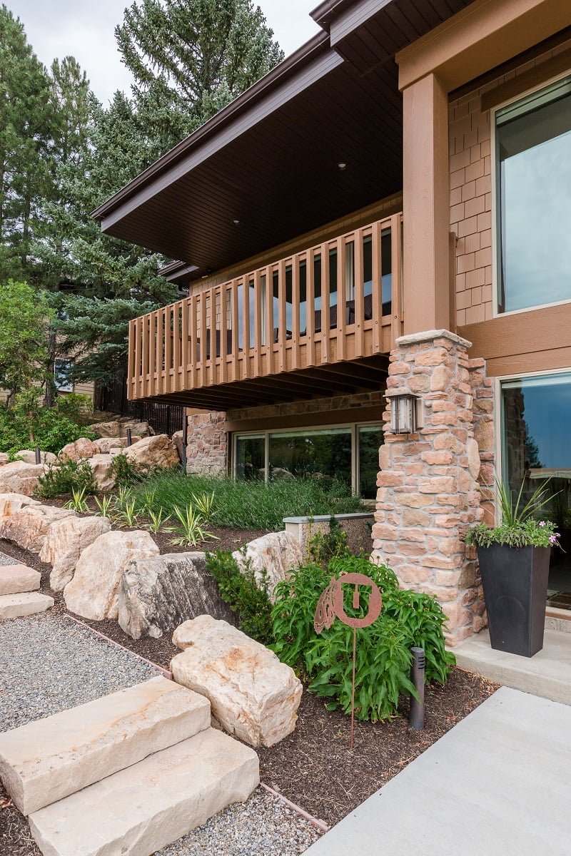 After Exterior of the Outside Space for entertaining, Outside living room, including an Outdoor Fireplace in a Contemporary Patio | Renovation Design Group