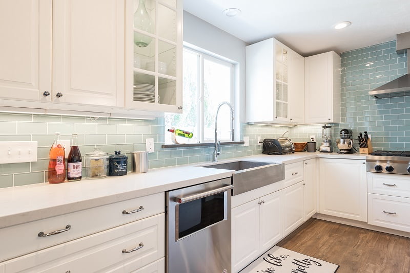 Interior_After_Kitchen Remodels_Expanding your home_Rambler Expansion_Blue tile_White Kitchens_Open kitchen remodels | Renovation Design Group