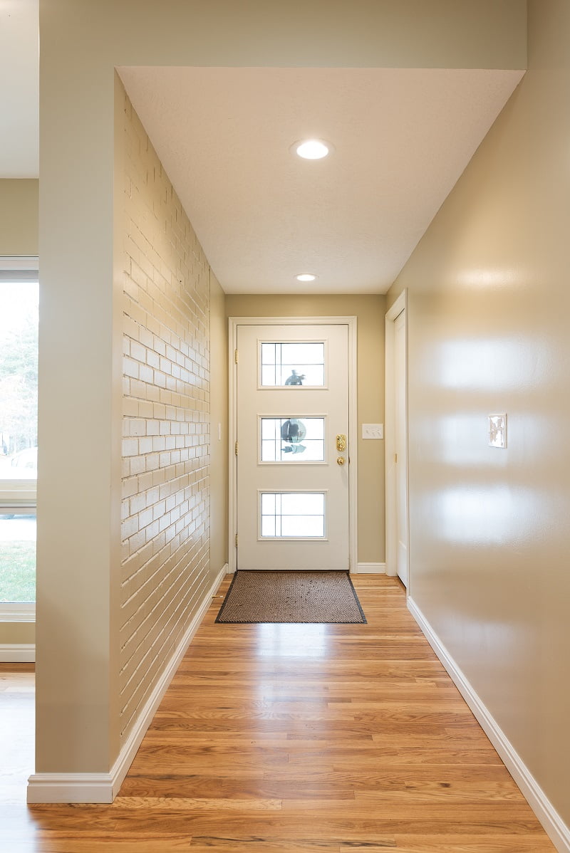 Front entry, Brick tile, white brick | Renovation Design Group