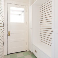 Thumbnail of http://Mudroom,%20Small%20Mudroom,%20Cubbies,%20Checkered%20tile%20flooring,%20Tudor%20Home%20Restoration%20|%20Renovation%20Design%20Group