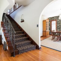 Thumbnail of http://Staircase%20to%20second%20floor,%20Tudor,%20Entry%20Way,%20Full%20Stairs,%20Hard%20Wood,%20Bold%20Wallpaper%20|%20Renovation%20Design%20Group